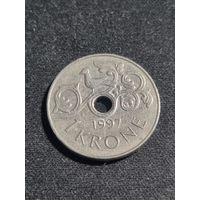 Норвегия 1 крона 1997 #2