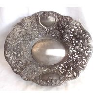 Фруктовница Конфетница 30 х 27 Серебрение 04