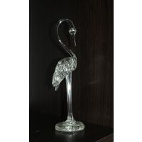Стеклянная, декоративная статуэтка "Фламинго".