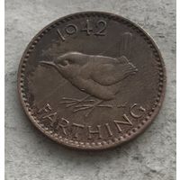 Великобритания фартинг 1942 Георг VI
