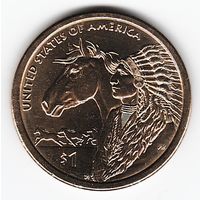 1 доллар США 2012 год Сакагавея Торговые пути 17 века двор Р _состояние aUNC/UNC