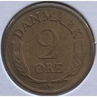 Дания 2 эре 1960 г. Бронза. В холдере