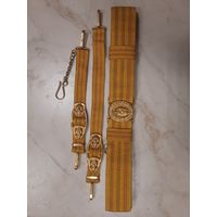 Парадный Адмиральский ремень с подвесами под кортик. Львы злые.