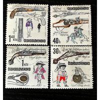 Чехословакия, 1969 г. История огнестрельного оружия XVI - XIX вв. 4 марки из серии. Гаш.