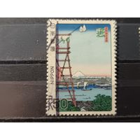 Япония, 1978. Гравюра. Деревянная башня храма Эко-ин