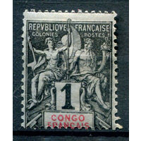 Французское Конго - 1892г. - аллегория, 1 с - 1 марка - MH [Mi 15]. #4-W1-123-A-1