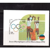 Мадагаскар-1992,(Мих.Бл.191)  Спорт, ОИ-1992 MNH