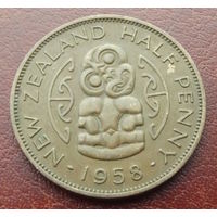Новая Зеландия. 1\2 пенни 1958