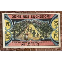 Нотгельд 25 пфеннигов 1921 год. Сухсдорф,. Веймарская республика