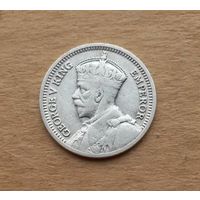 Новая Зеландия, 3 пенса 1936 г., серебро 0.500, Георг V (1910-1936)