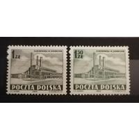 Польша 1952 СТРОИТЕЛЬСТВО НОВОЙ ЭЛЕКТРОСТАНЦИИ В ЯВОЖНО