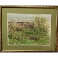 КАЗАКОВ Б.И "Весна", 1995 год;Заслуженный Художник;акварель. Размер без рамы 54/66 см.