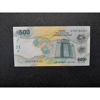 500 франков 2020 (2022) года. Центральная Африка. UNC.
