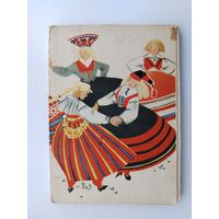 Танцы. Народный костюм. Эстония. Набор открыток 1960 года. ( 13 шт. ) Н-29.