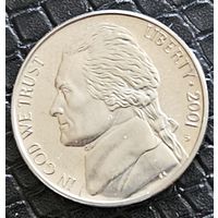 5 центов 2001 S США
