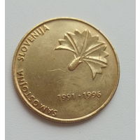 Словения 5 толар 1996 год 5 лет независимости Словении 1991-1996 нечастая