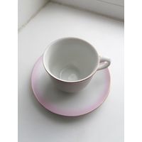 Чайная пара Чехословакия, нежно - розовая