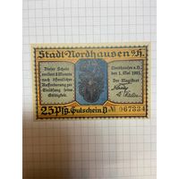 25 пфеннигов (нотгельды) г. Германия Нордхаузен-1201