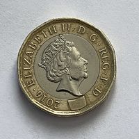1 фунт 2016 Великобритания