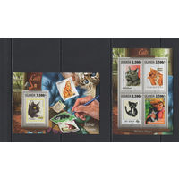 Фауна Кошки Уганда 2013** Домашние животные, Живопись Кошки на марках мира