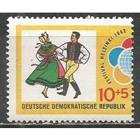 ГДР. Фестиваль молодёжи и студентов. Хельсинки. 1962г. Mi#905.