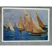 1958. спорт. Красовский. Соревнование яхт