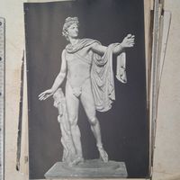Аполлонъ Бельведерский. Энциклопедическая гравюра СПБ. 19-20века 24х16см.  РАСПРОДАЖА КОЛЛЕКЦИИ.