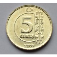 Турция, 5 куруш 2009 г.