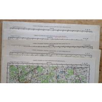 Карты 1:200 000 (в 1 см 2 км) различных частей Витебской области. 1980-2000 г. 14 шт. Цена за 1