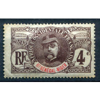 Французские колонии - Верхний Сенегал и Нигер - 1906/07г. - Луи Федерб, генерал, 4 с - 1 марка - MH [Mi 3]. #4-W1-135-A-1