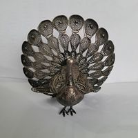 Серебряная статуэтка. Павлин 925 пр.