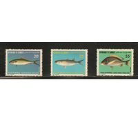Джибути-1986(Мих.468-470),  ** ,    Морская Фауна ,Рыбы(полная серия)
