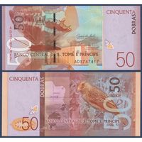 Сан-Томе и Принсипи, 50 добра 2024 г, P-73 (AD, бабочка, птица ткачик), UNC