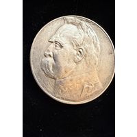 5 злотых 1936 г. Юзеф Пилсудский.  Польша.  Серебро