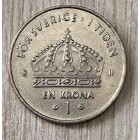 Монета 1 крона 2003 год. Швеция. С рубля без МЦ.