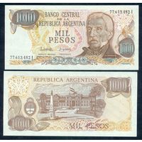 Аргентина 1000 песо 1976 - 1983 год, UNC