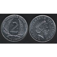 Восточные карибы km35a 2 цента 2011 год (nf02