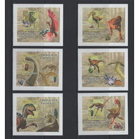 Фауна динозавры Гвинея-Бисау 2005** 6 блоков без зуб.