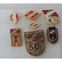 Значки "Спартак" СССР - 7 шт. Алюминий.