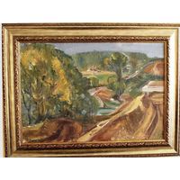 Евсеев В.К;Минск"Логойскийтракт", 1979г.Х/М на картоне. 35Х50 см.