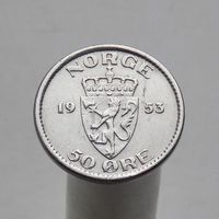 Норвегия 50 оре 1953