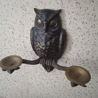 Чугунное литьё подсвечник настенный "Сова"  СССР