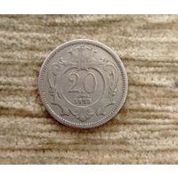 Werty71 Австрия 20 геллеров 1893