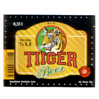 Этикетка пива Tiger Эстония Ф969