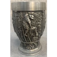 Оловянная рюмка SKS Германия. Высота 5.5 см. 30 мл.