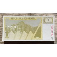 Werty71 Словения 1 толар 1990 UNC банкнота