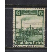 Германия Рейх 1935 100 летие Германской железной дороги Локомотив Орёл #580