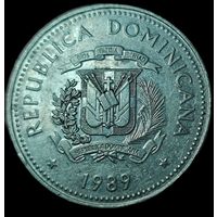 Доминикана 1/2 песо, 1989 года