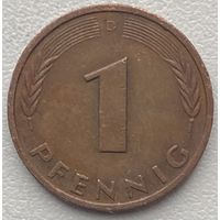 Германия 1 пфенниг 1996 г. D