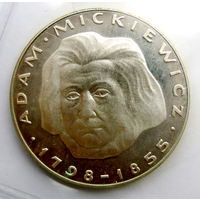 Польша. 100 зл. 1978г. Адам Мицкевич. PROOF. Патина. 30000 шт.